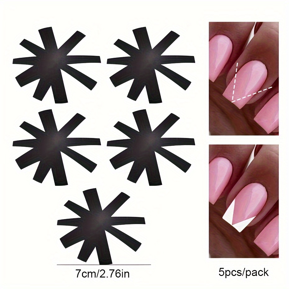 6 Sizes Easy French Manicure Nail Cutter Stencil Tool Smile Shape Trimmer  Clipper Styling Forms Manicure Nail Art Tools