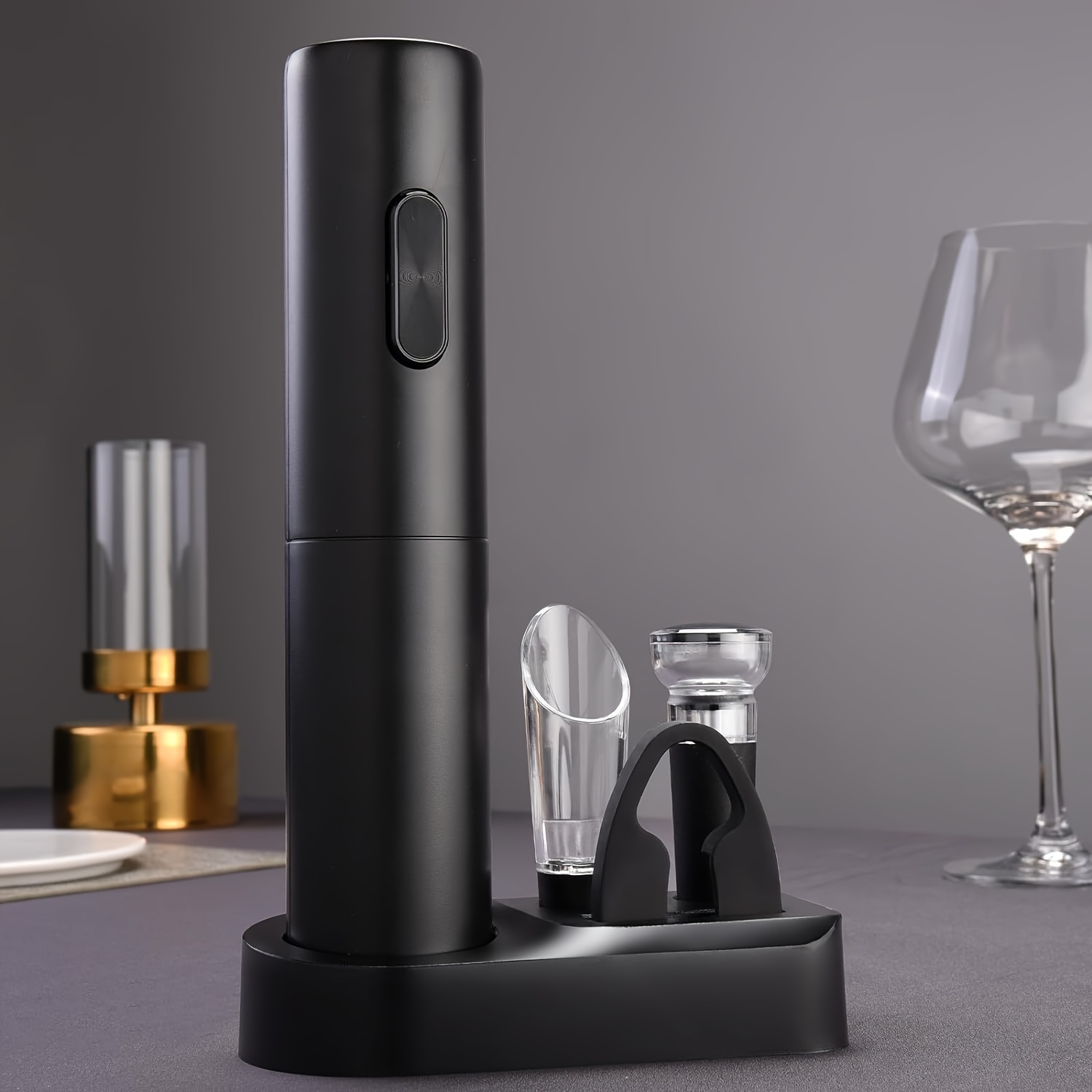 Automatic Electric Wine Bottle Opener Rechargeable Wine Opener Electric  Corkscrew with Foil Cutter for Party Bar Wine Lover Gift