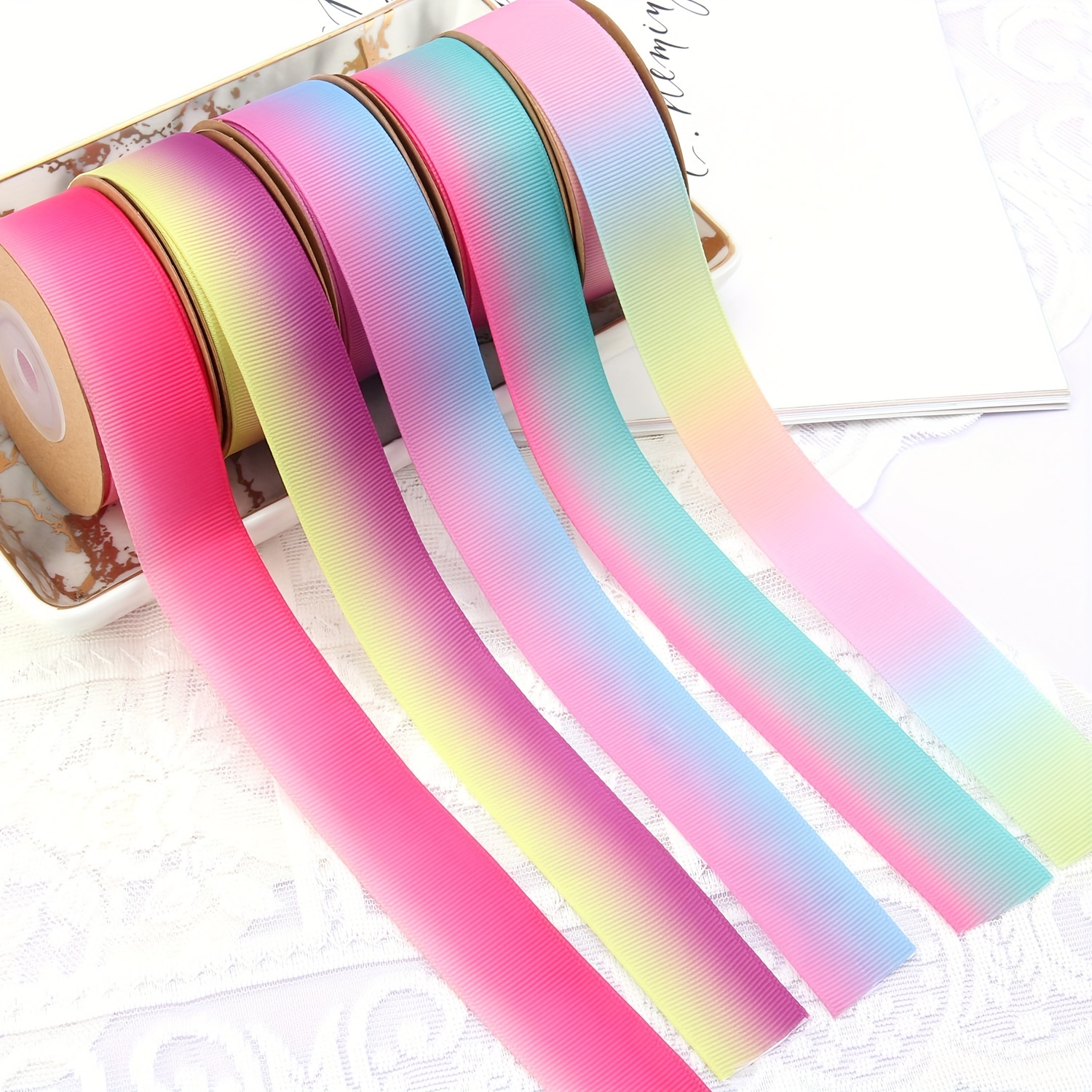 Ombre Paper Rainbow Gradient Flower Wrapping Paper Flower - Temu