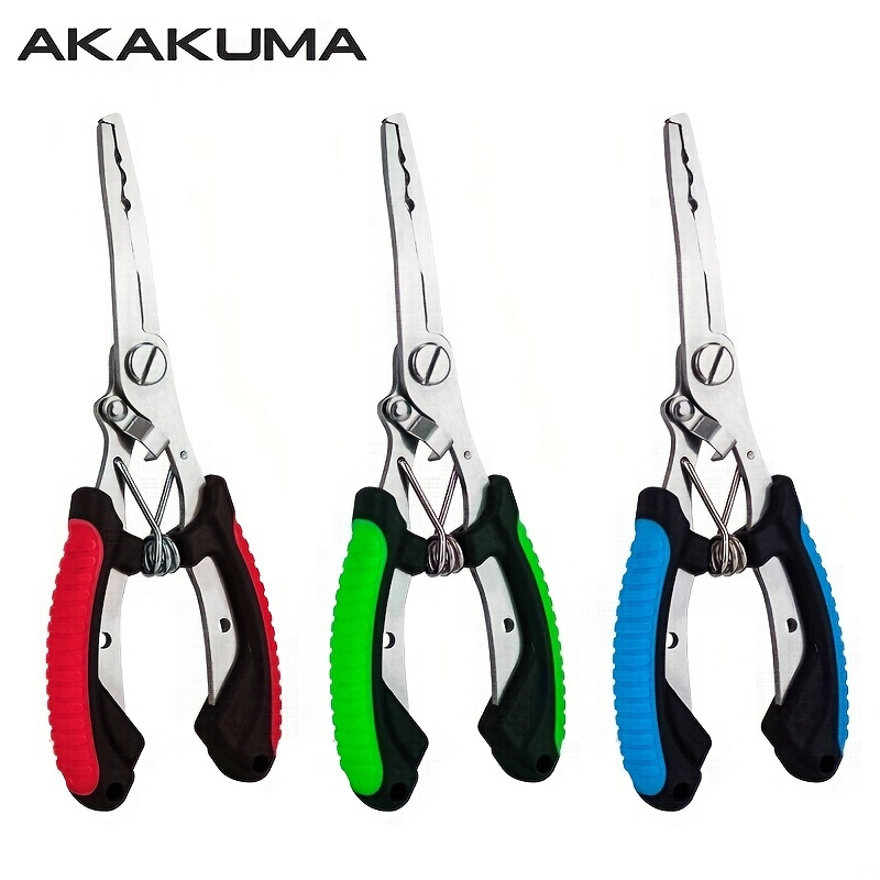 3 Colors Stainless Steel Fishing Pliers Rubber Handle - Temu
