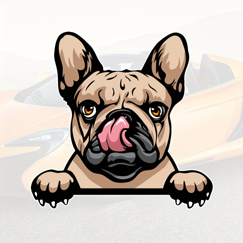 1pc Red Cartoon Lovely Resin French Bulldog Keychain