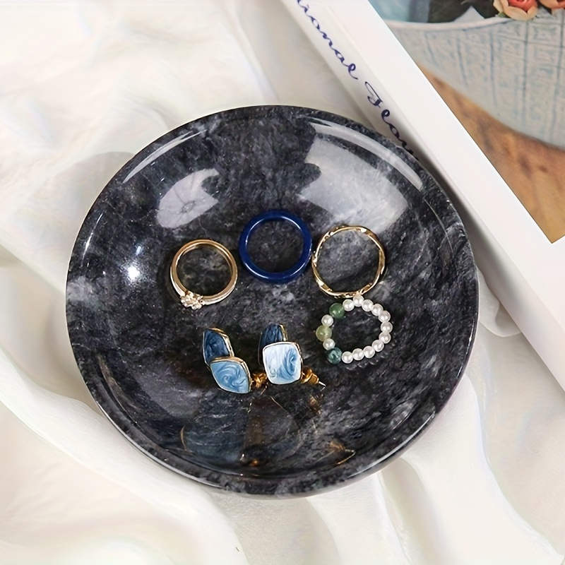  HANKOR Cuenco de cerámica para llaves para mesa de entrada,  bandeja de 7 x 4 llaves para atrapar todos los cuencos, cuenco decorativo  pequeño para anillo de joyería, verde : Ropa