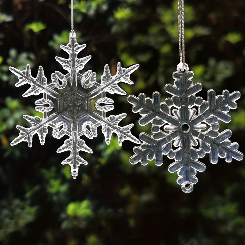 18Pcs Christmas Tree Decoration Crystal Ornaments - Hanging