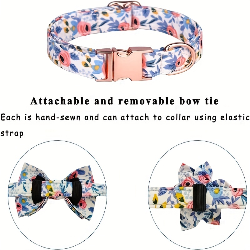  Girl Dog Collars with Flower for Small Medium Large