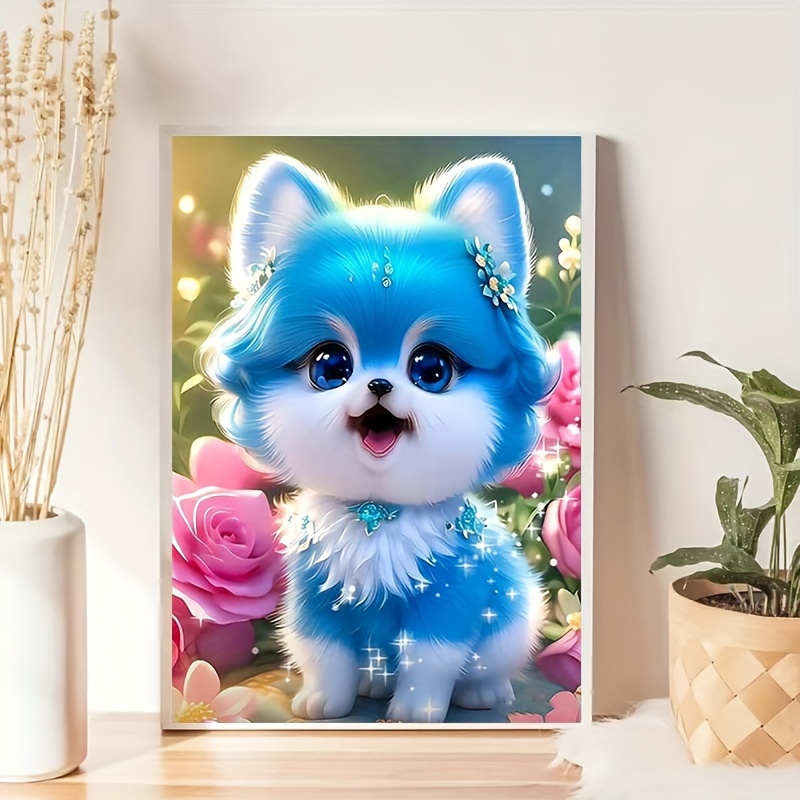 Cute And Colorful 5d Dog Diamond Painting Diy Adult Handmade - Temu