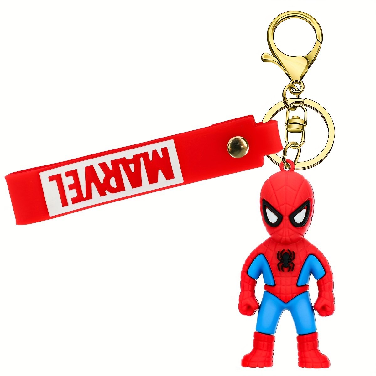 Disney Spiderman Keychain Cartoon Cute Spider-Man Figure Keyrings Trendy  Jewelry Car Key Holder Pendant for Boy Girl Kids Gifts