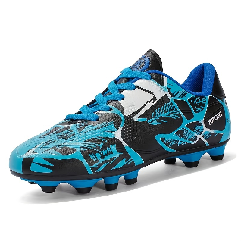 : SESAHT Boys Youth Football Training Shoes Non-Slip