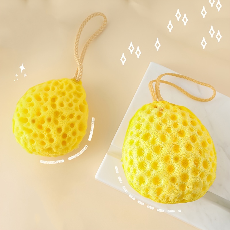 Honeycomb Cheese Bath Sponge Balls Dual purpose Bath Flowers - Temu