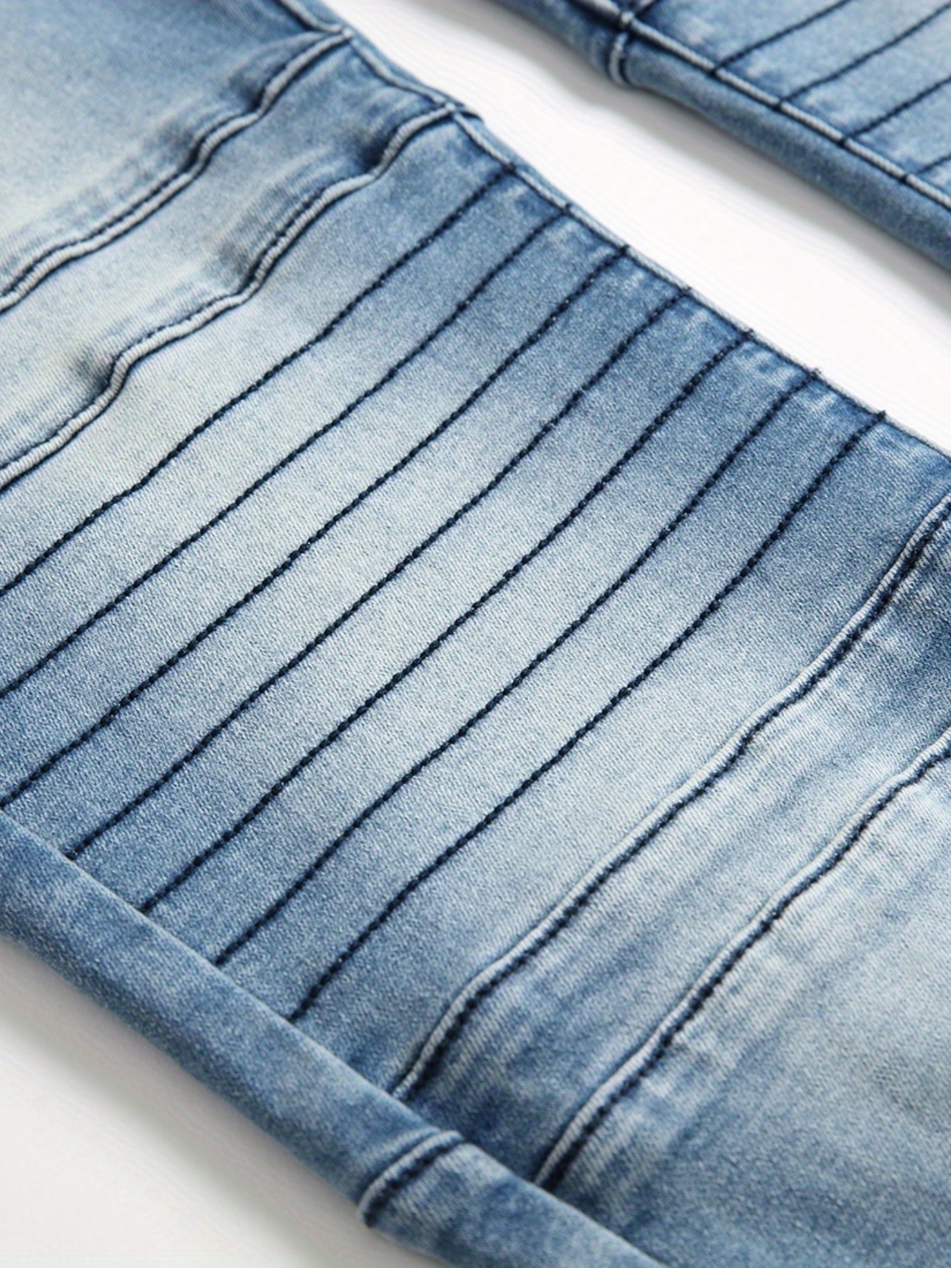Men's Straight Slim Denim Jeans With Pockets