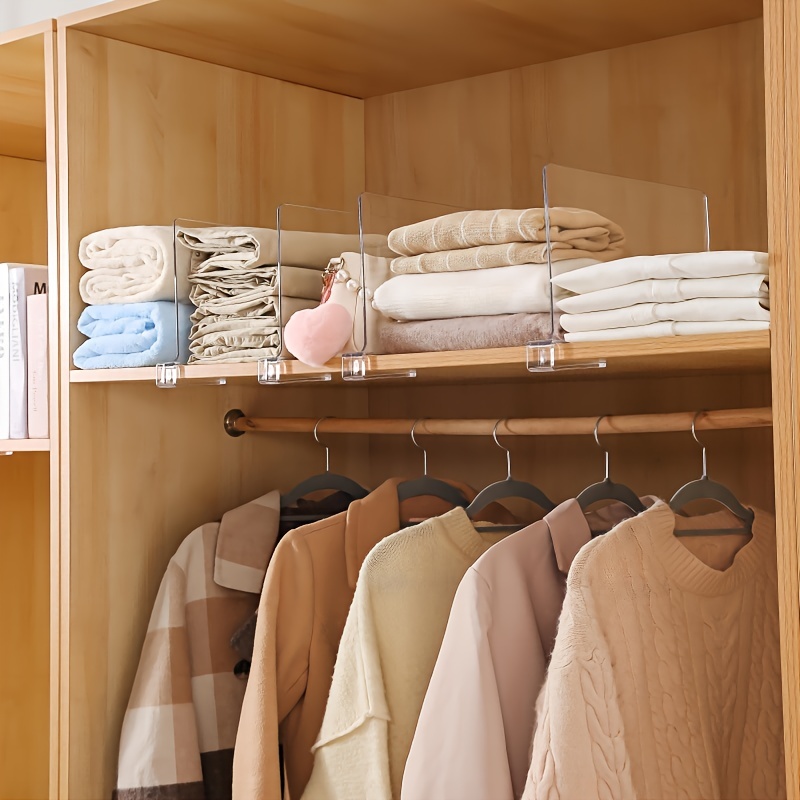 Clear Closet Bag Storage Dividers Rack Detachable Cupboard - Temu