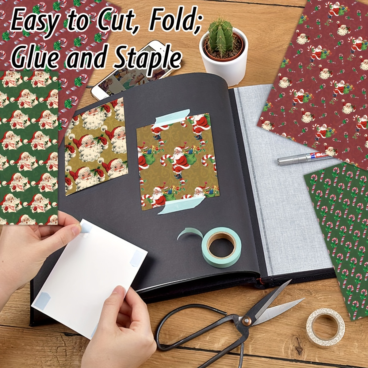 Scrapbook Paper Pad Christmas Scrapbooking Supplies Kit - Temu