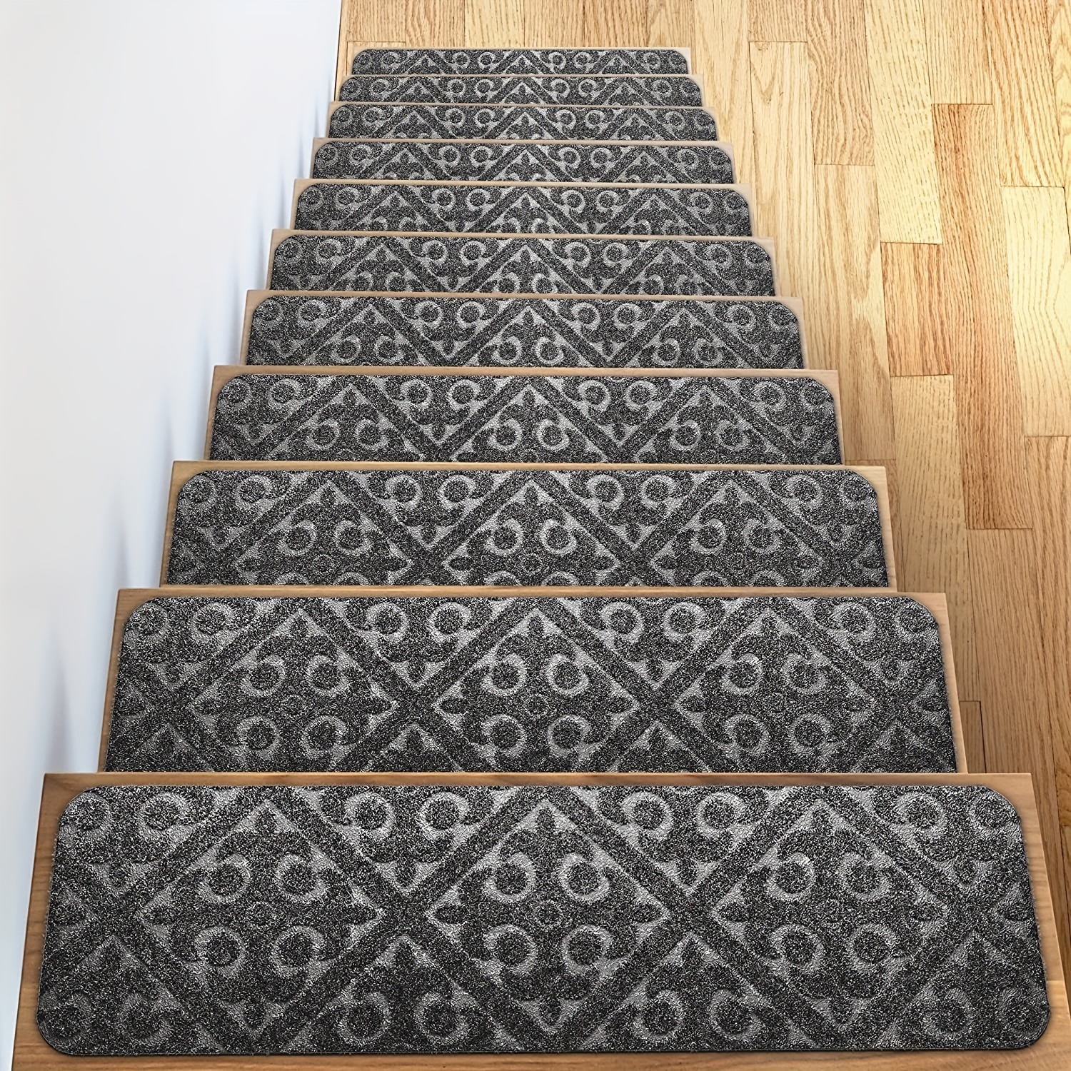 Stair Treads, Non-slip Rubber Stair Mats Or Carpet Treads, Indoor And  Outdoor Noise Reduction Stair Treads, Self-adhesive Stair Mat Embossed  Non-slip Step Mat - Temu Germany
