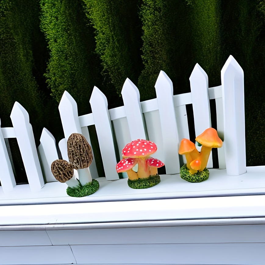 

3-piece Set Of Mini Realistic Mushroom Statues, Cute Kawaii Outdoor Plant Decorations, Used For Decoration, Bedroom, Garden, Terrace, Lawn mini Bonsai Decoration Eid Al-adha Mubarak