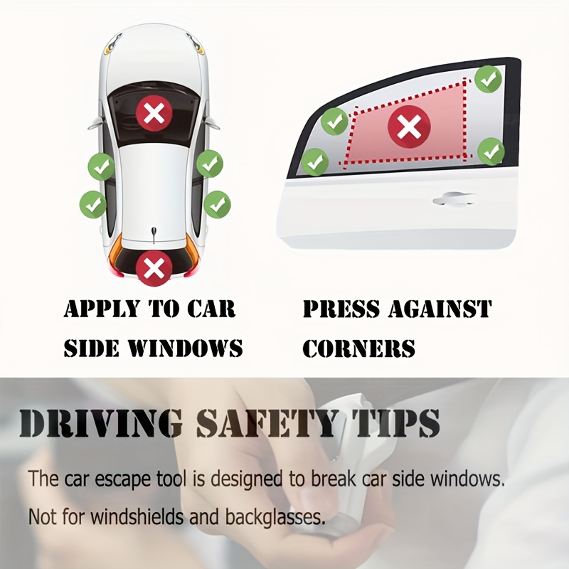 Restez En Sécurité Avec Ce Marteau D'urgence Portable : Brise-vitre, Coupe- ceinture De Sécurité Et Porte-clés!, Mode en ligne
