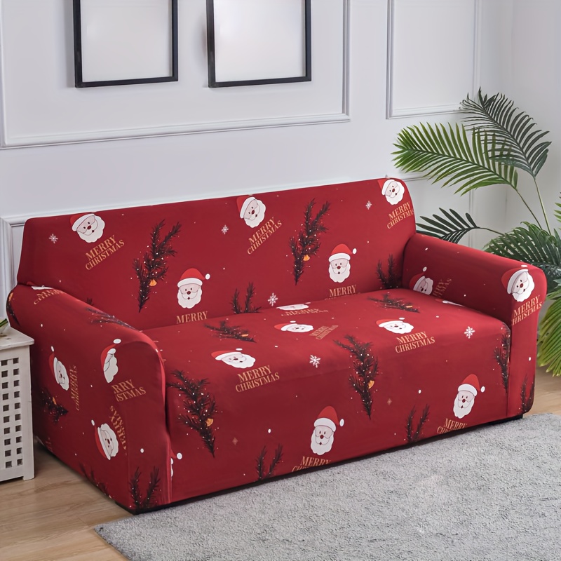 Christmas best sale loveseat cover