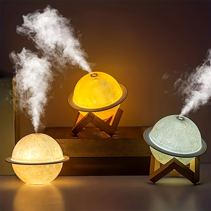 

200ml Portable Usb Plug-in Night Light Room Humidifier Cool Moon Lamp Mini Ultrasonic Planet Wet Aroma Essential Oil H2o Diffuser Air Humidifier