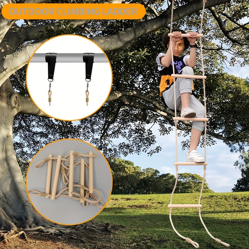 1set, Suspension Swing Rope Ladders, Rings And Aerial Booms Accessories,  Indoor Outdoor Adventure Sports Equipment
