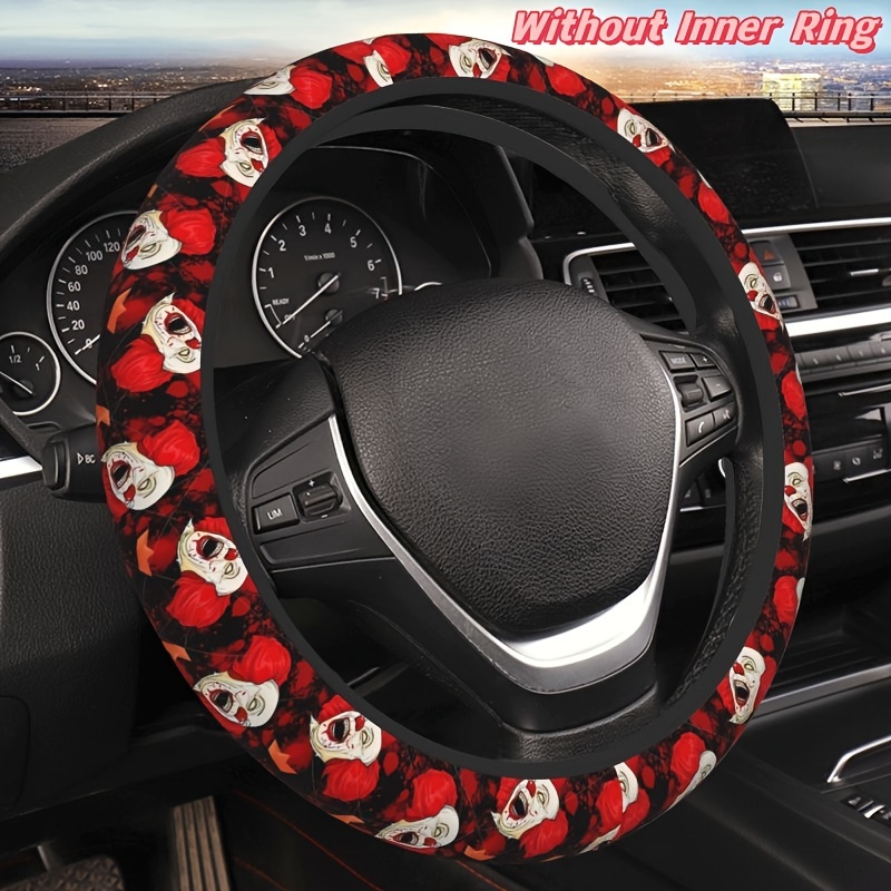  Red Steering Wheel Cover for Women, Cute Deer