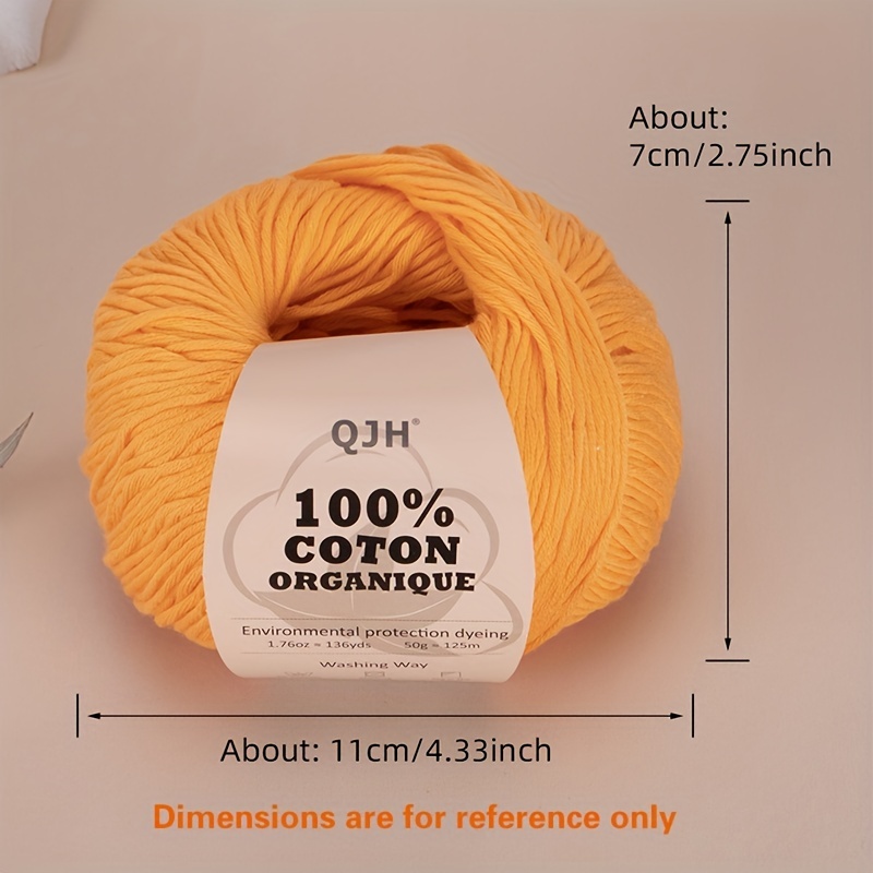 Pack of 10, 50g Soft Cotton Yarn Skeins for Crochet and Knitting