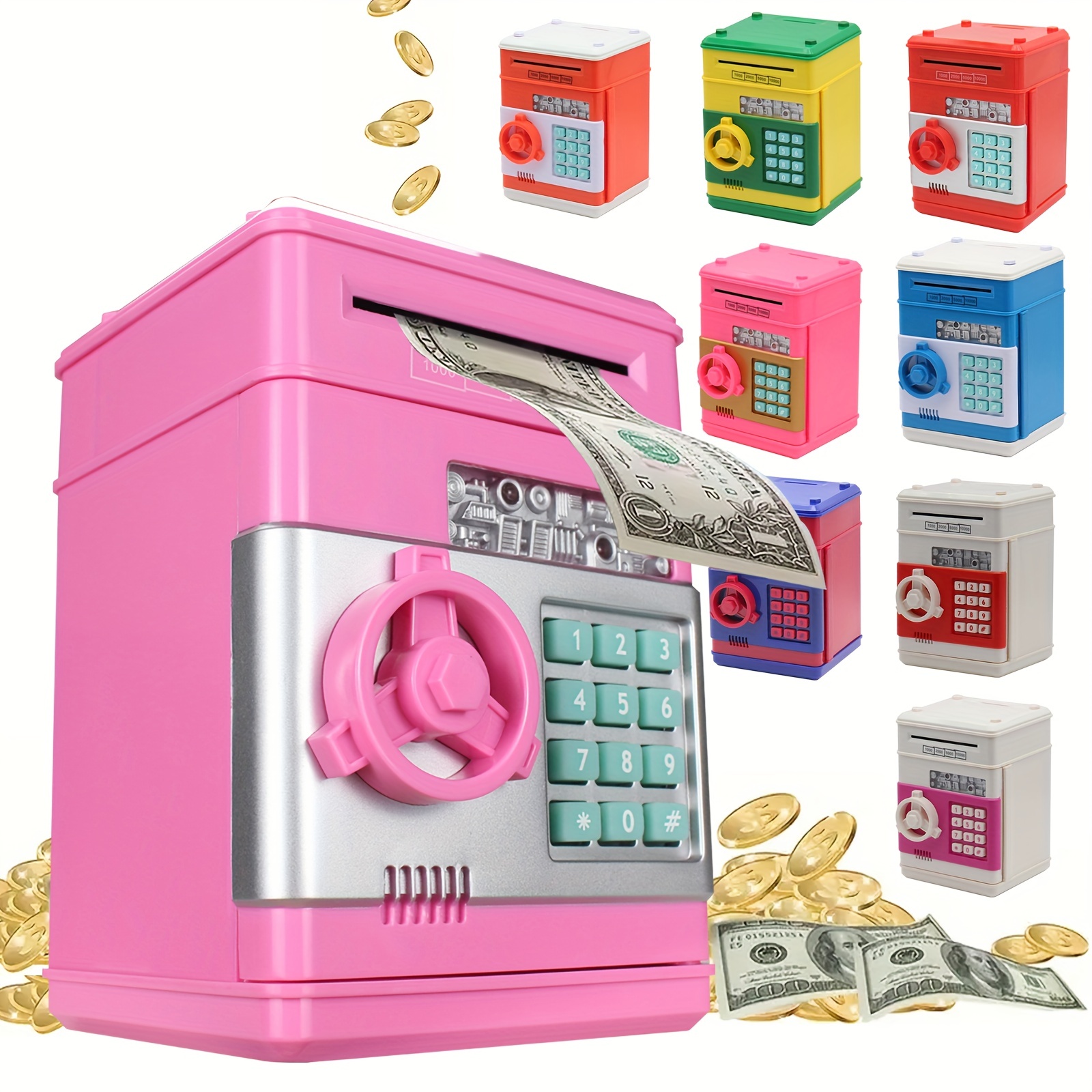 Tirelire électronique Coffre-fort Boîtes à monnaie pour enfants Pièces  numériques Coffre-fort d'économie d'argent