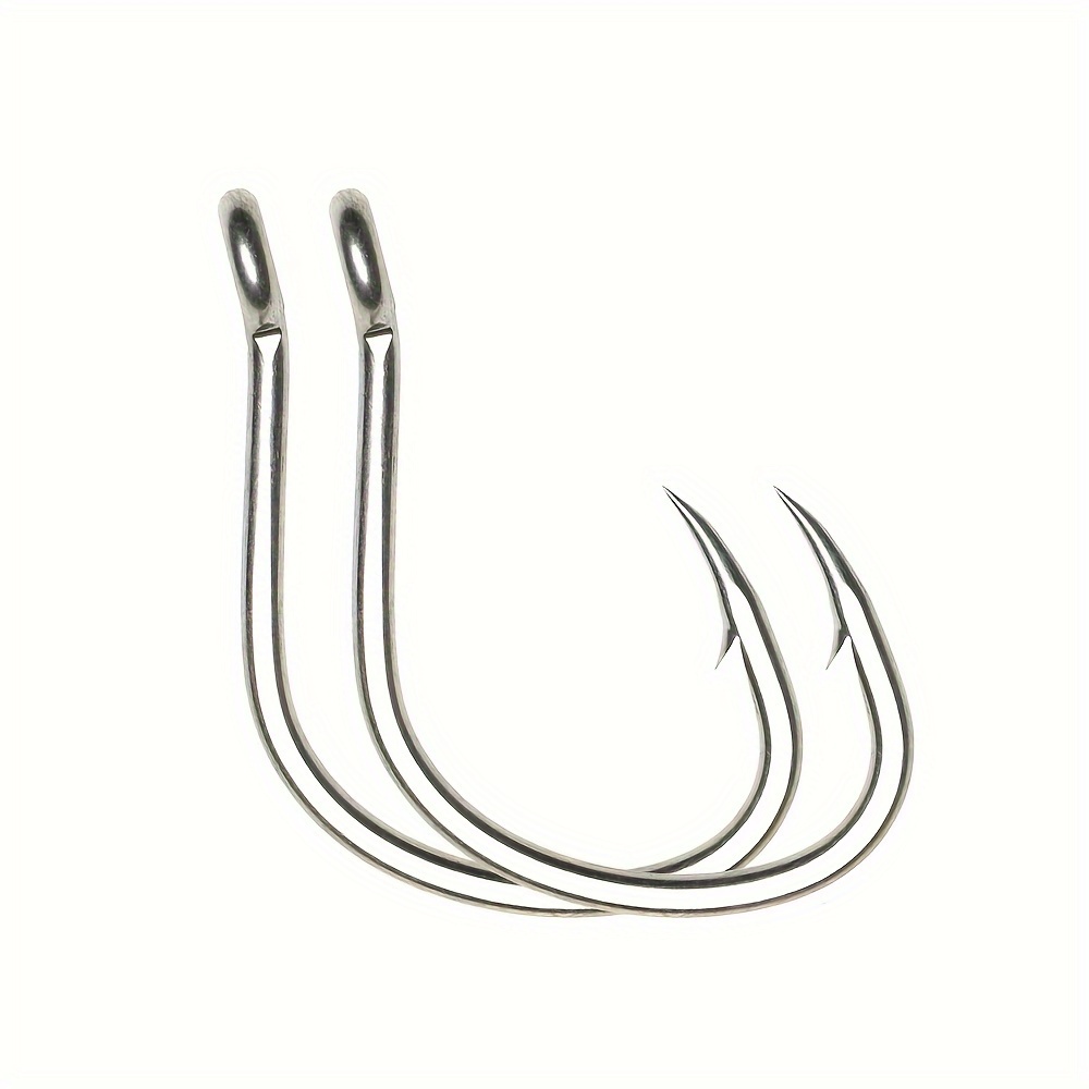 Long Shank Fishing Hooks High Carbon Steel Barbed Hook Eye - Temu United  Kingdom