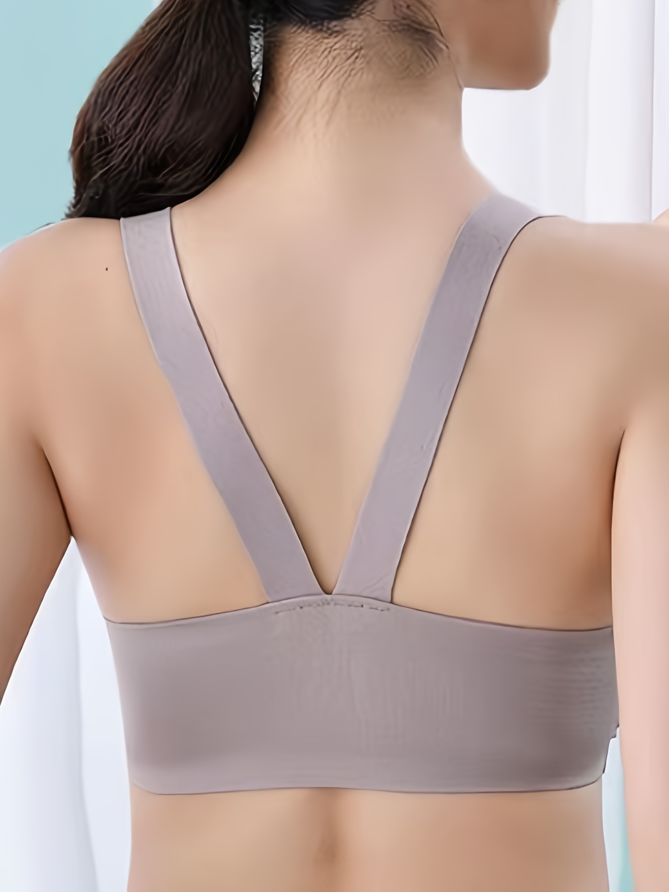 Thai Latex Underwear Seamless Bra Top Shock-Proof Pad Bras for Women Comfort