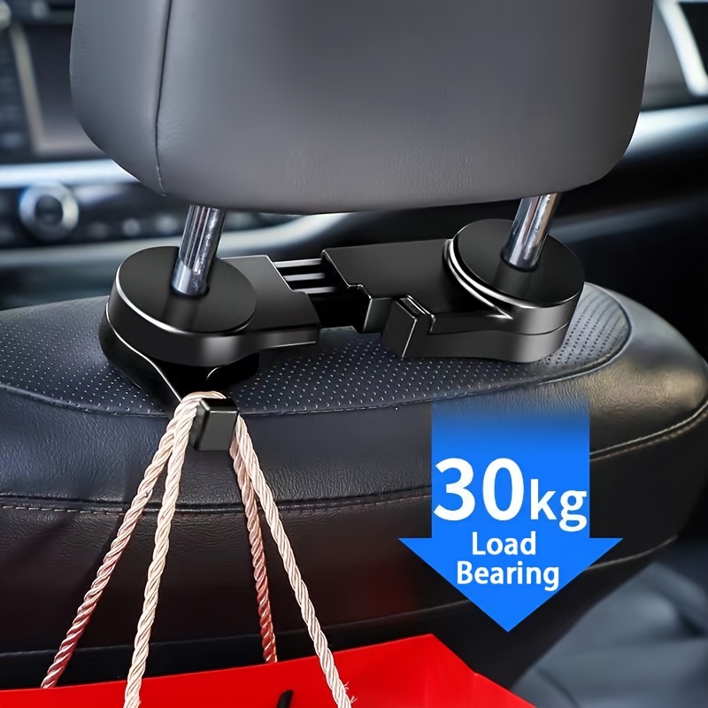2 Pcs Multifunctional Hook for Car Seat Back, 2024 New Car Headrest Hook  with Car Back Hanging Mount Cup Storage, 3 in 1 Car Seat Cup Holder for Car