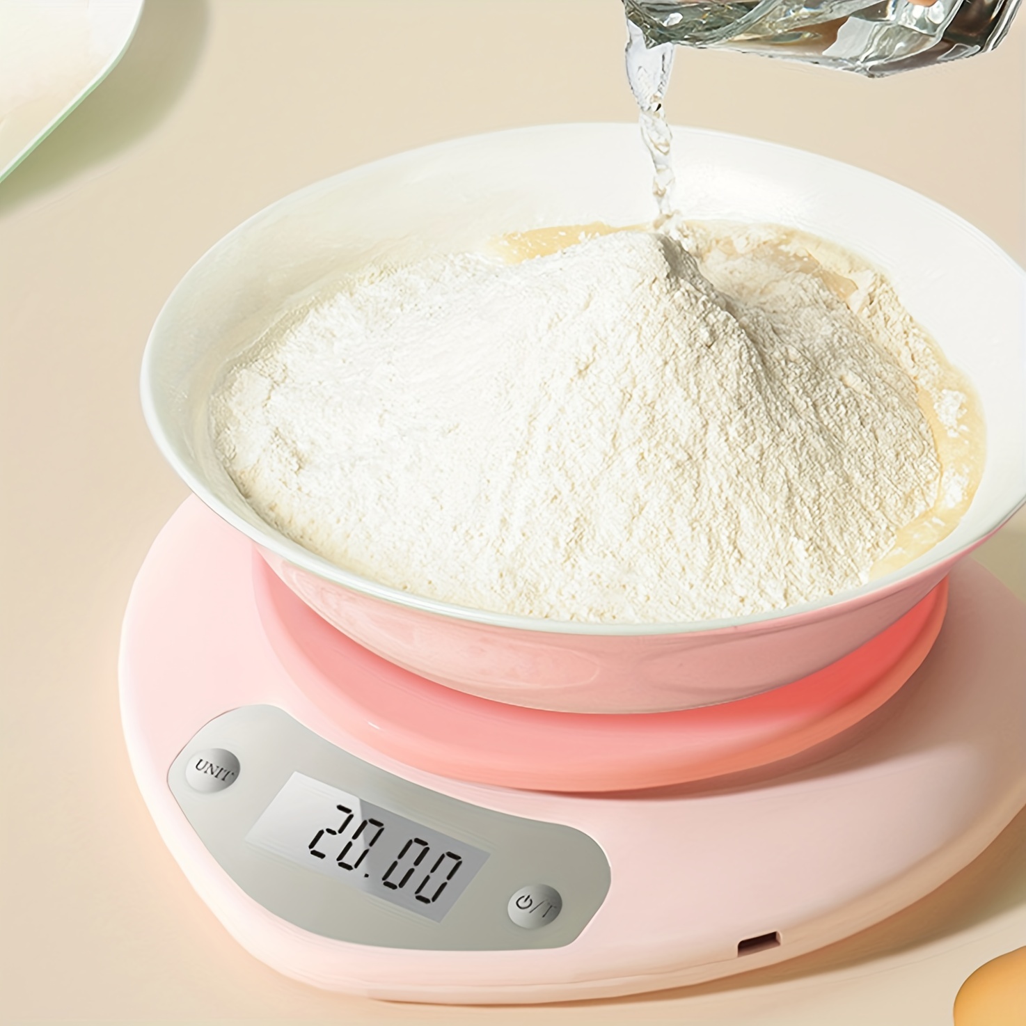 1pc Heart Shaped Kitchen Baking Scale Electronic Food Scale, Pink,  Household Electronic Weight Scale Lb-08