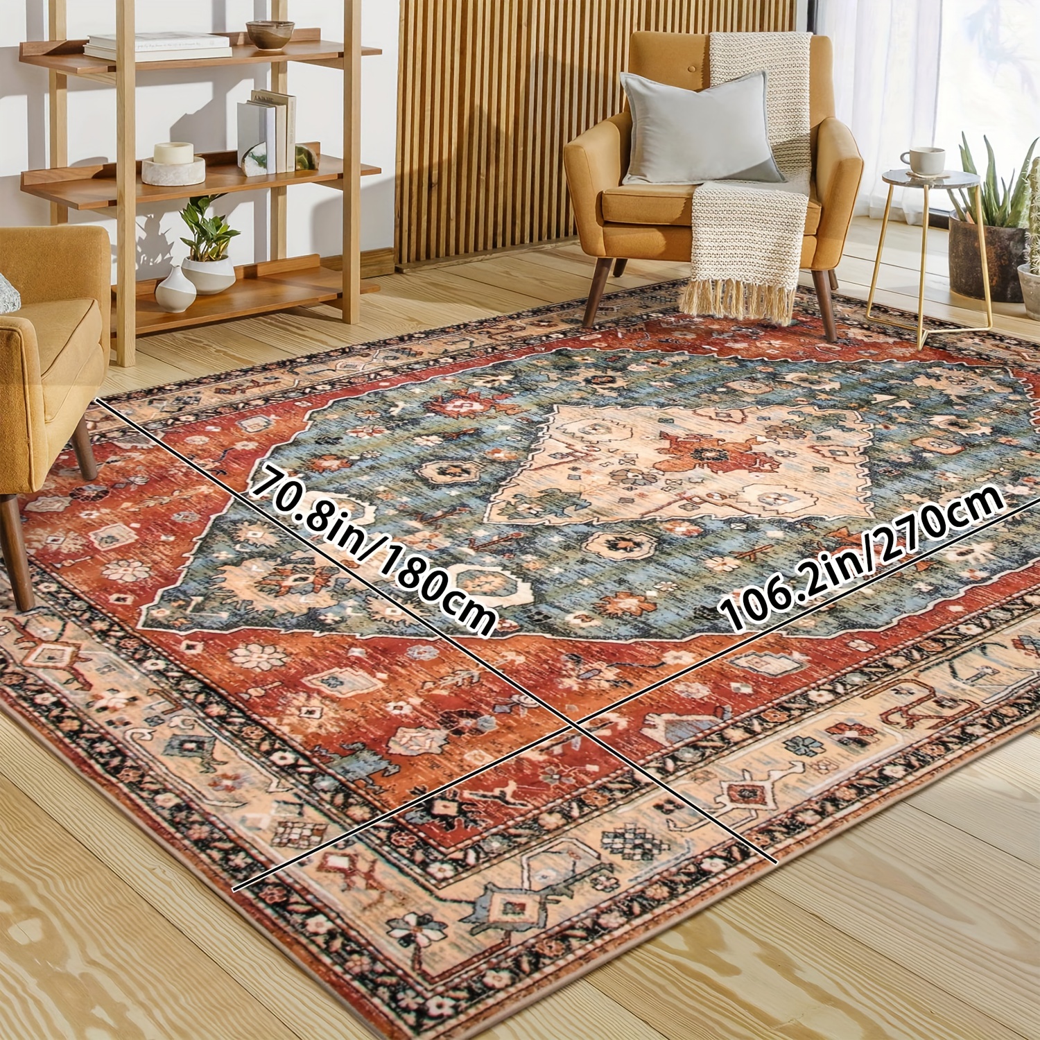 Imitation Cashmere Rugs Living Room Rugs: Soft Bedroom Rugs No Shed  Washable Farmhouse European Style Large Flowers Vintage Rugs For Kitchen  Restaurant Home Office Table Under Floor - Temu