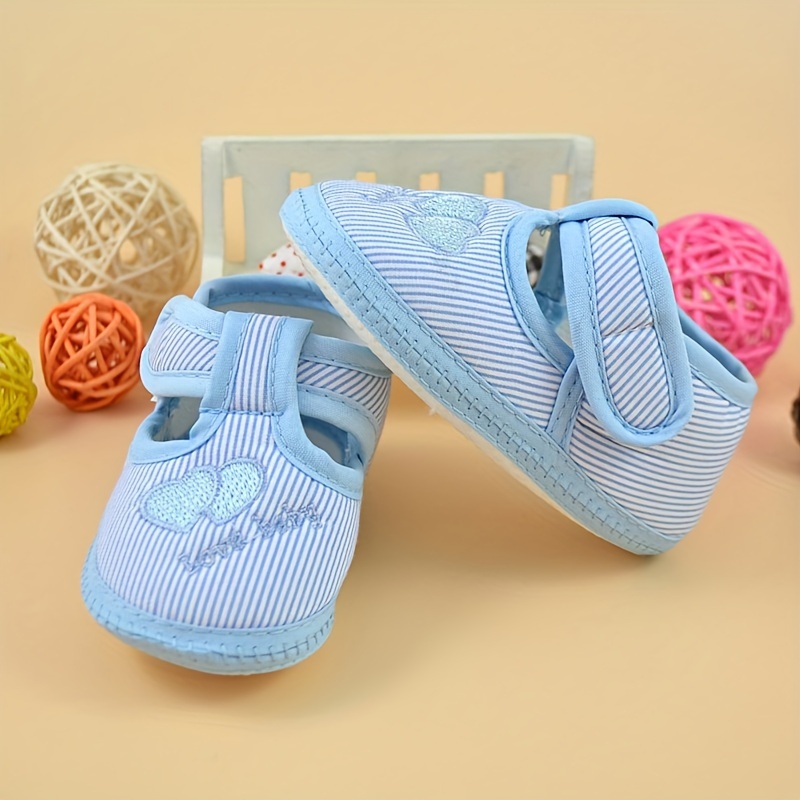 Cute Heart Comfortable Sneakers For Baby Girls, Lightweight Non Slip Shoes For Indoor Outdoor Walking, Spring And Autumn
