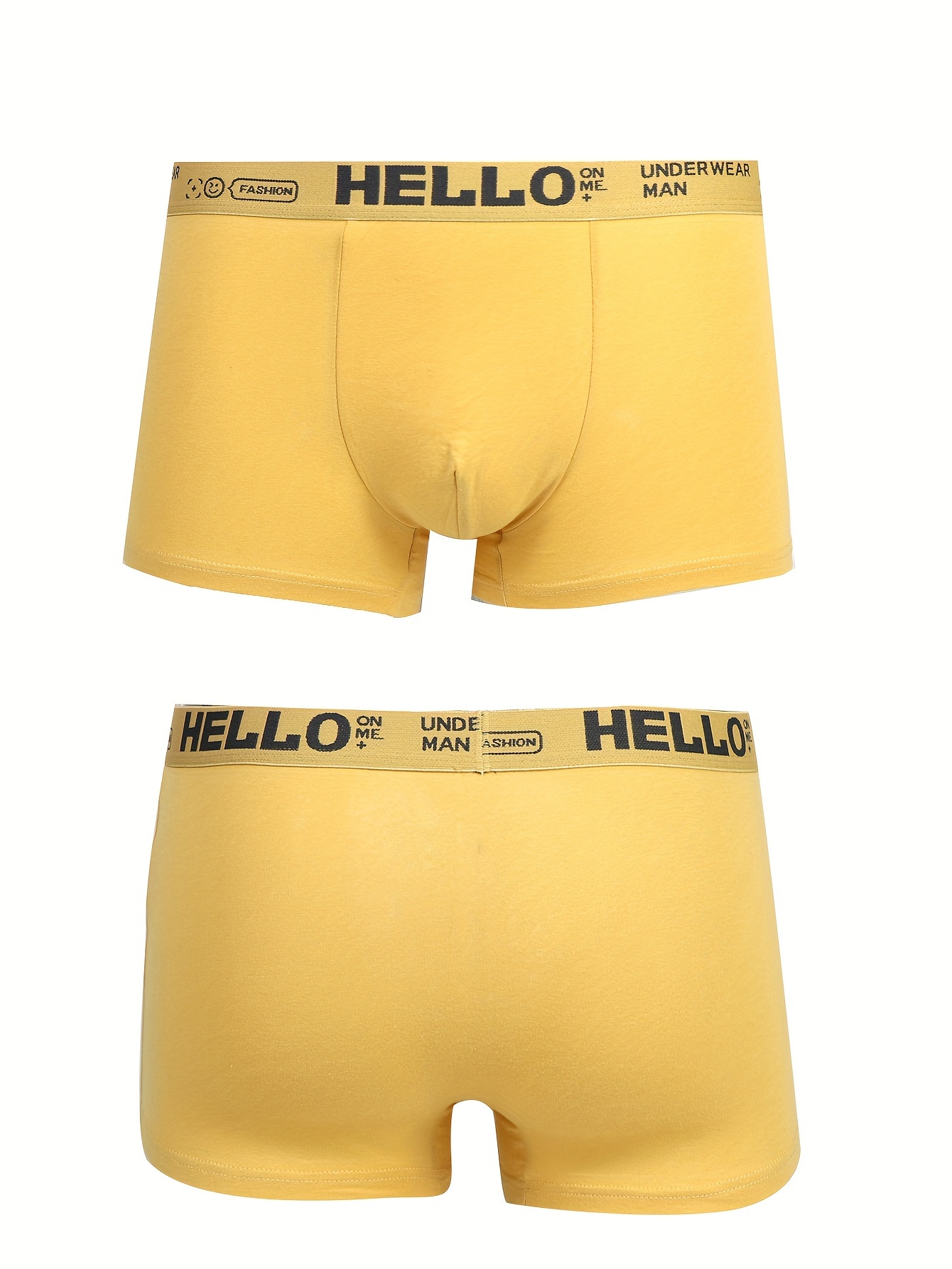 Men's Breathable Trunks Underwear Personalized Boxer Brief Hello