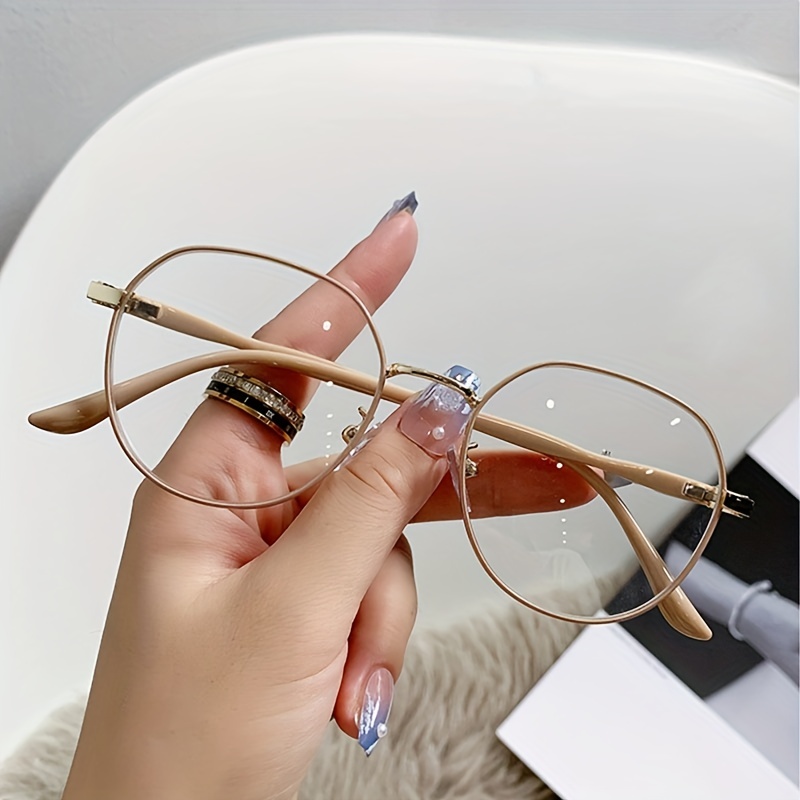 Clear Lens Eyeglasses Women Men Minimalist Round Frame - Temu
