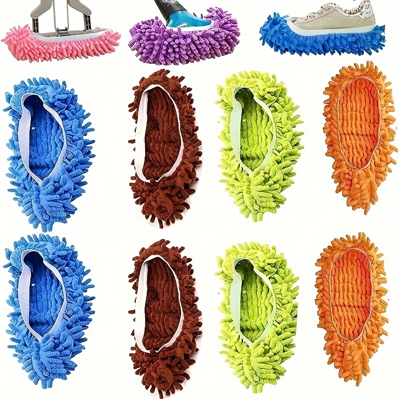 Women Dust Mop Slippers Socks Microfiber House Slippers Bedroom Shoes Hot