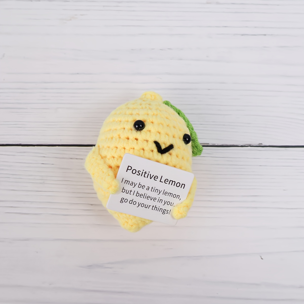 Small Lemon Doll Ornament Positive Energy Handmade Woolen - Temu