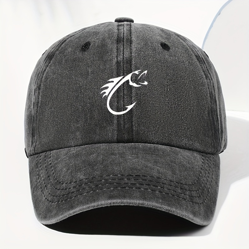 New Gamakatsu Fishing Hooks Logo Mens Black Baseball cap Size