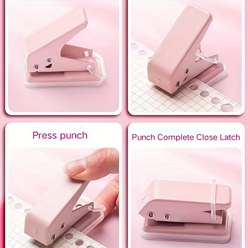 Portable Loose-Leaf Round Mini Hole Punch 1pc