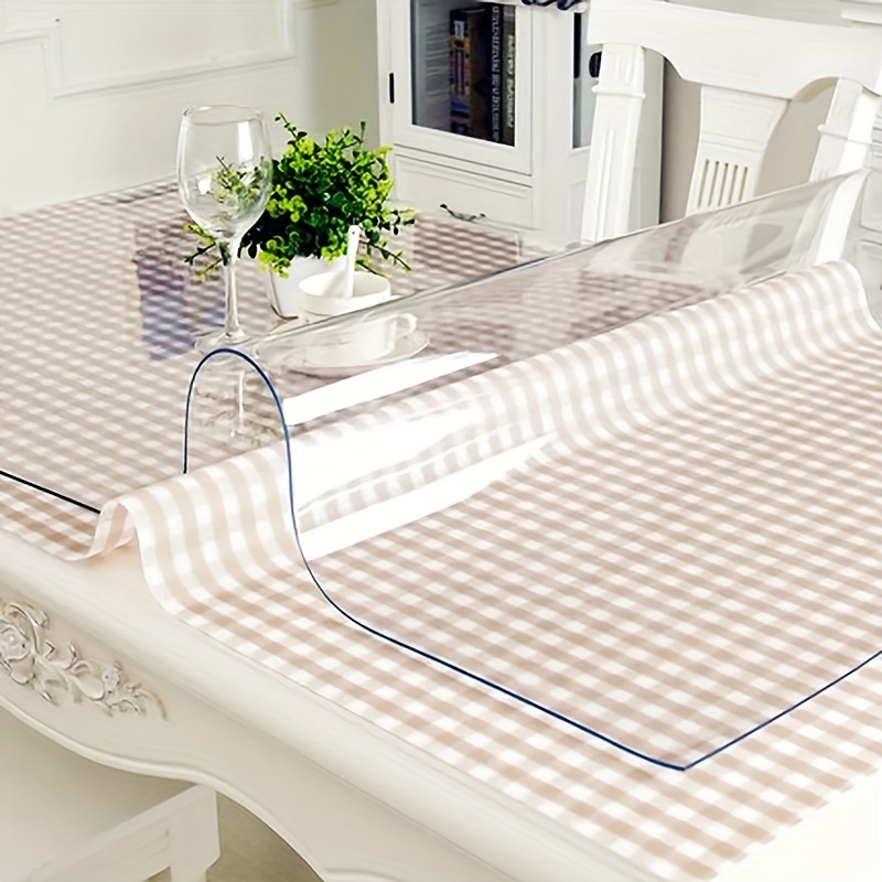 Fundas de mesa transparentes, impermeable y resistente al calor, protector  de PVC para cocina, mesa de comedor, sala de estar, oficina, fiesta de