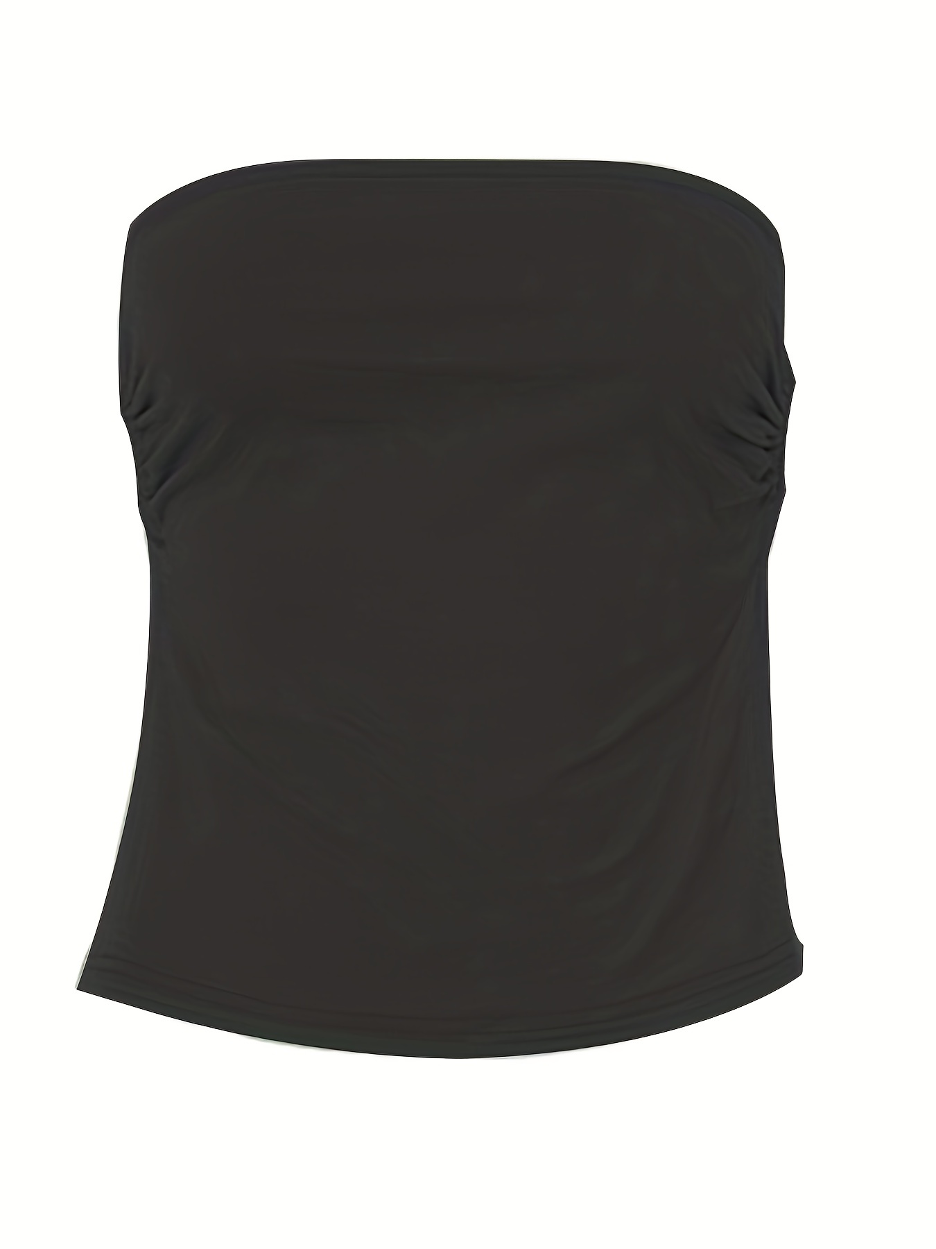 Tie Back Solid Tube Top Sexy Shoulder Summer Sleeveless Top - Temu
