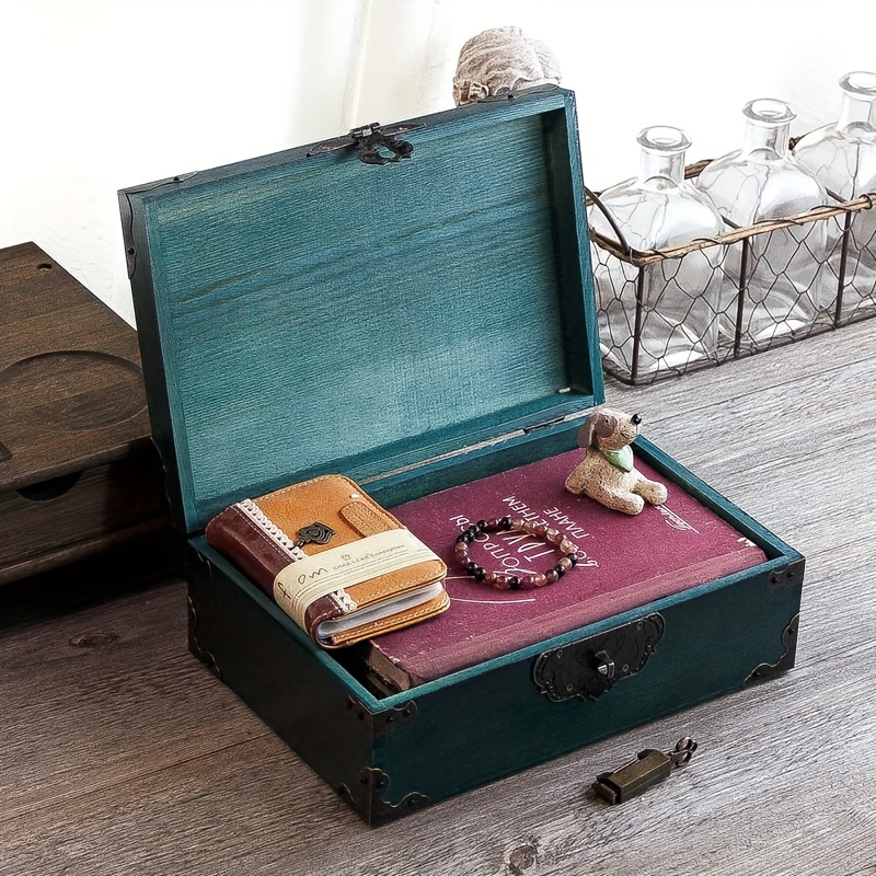 Maleta vintage, maleta antigua portátil de madera, accesorios de  fotografía, decoración artesanal, caja de adorno, maleta decorativa