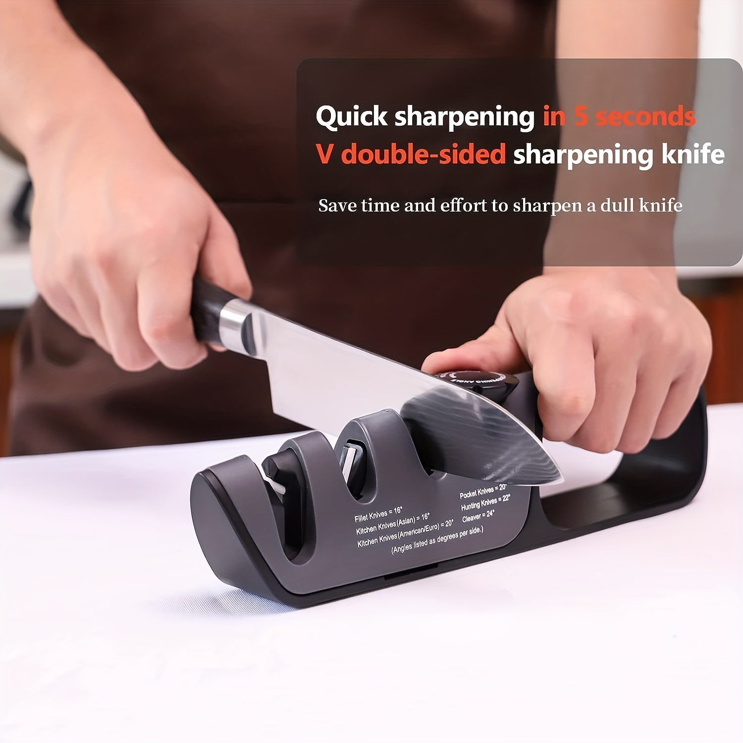 1pc Multi-functional Kitchen Knife Sharpener, Quick Sharpening For