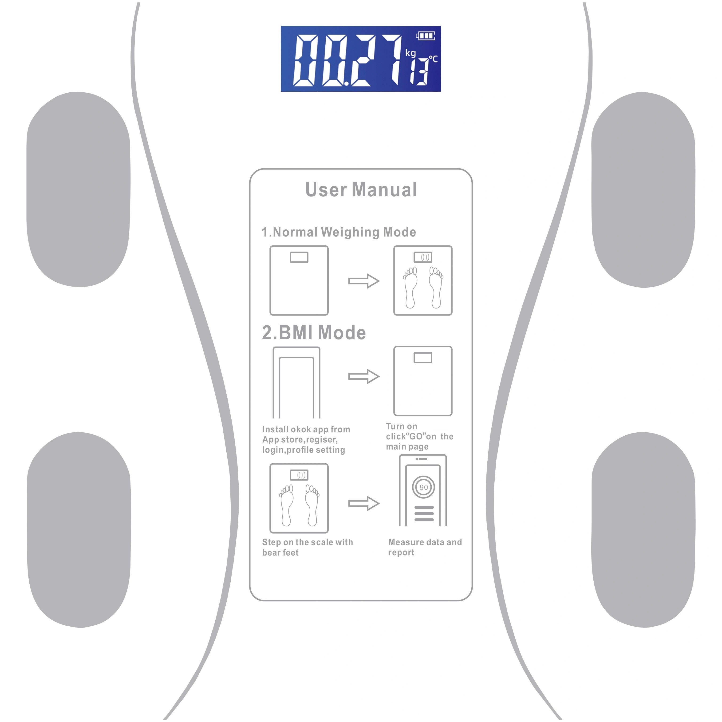 Bathroom Scale For Body Weight And Bmi Digital Weight Scales - Temu