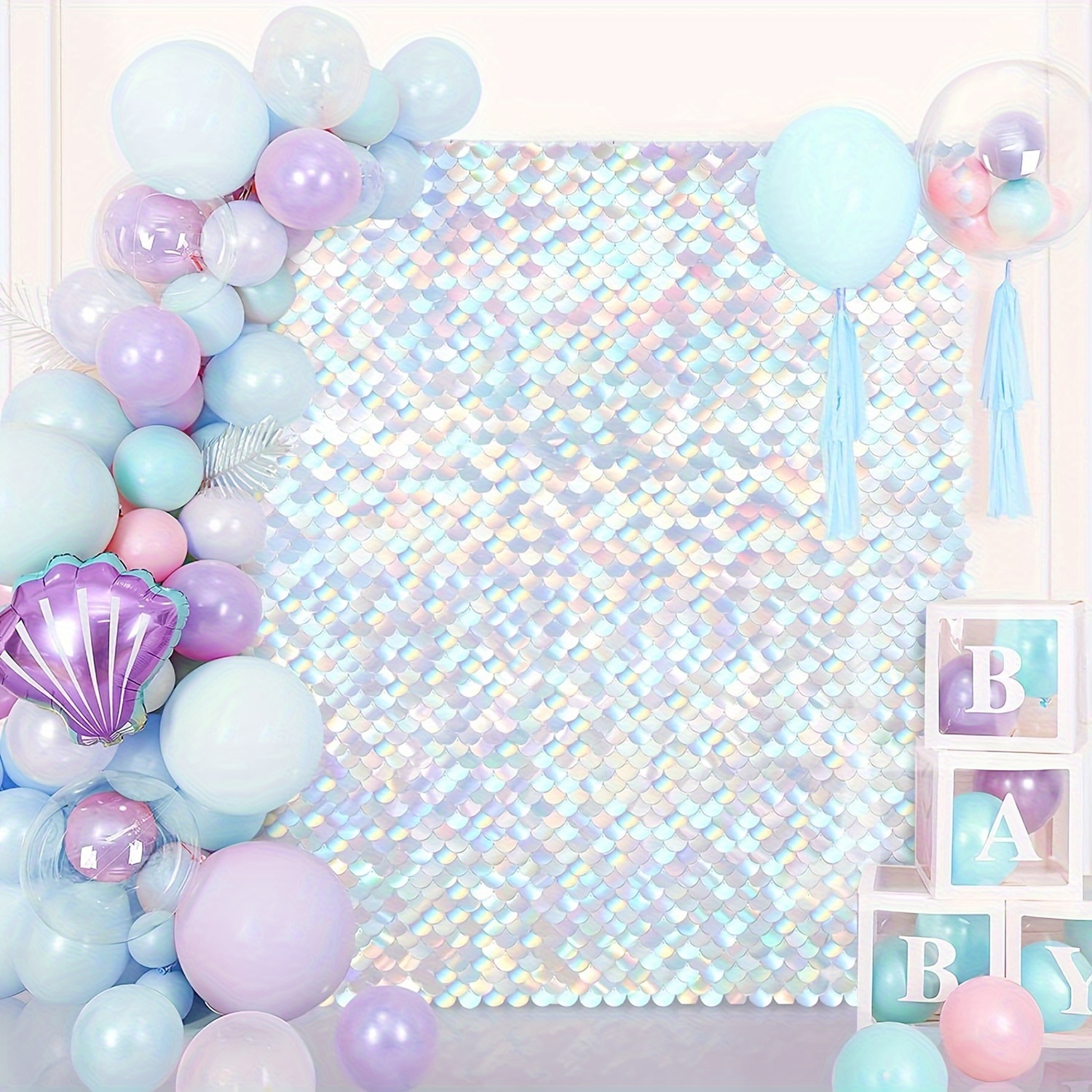 Gender Reveal Photography Background Fishing Sea Decoration Props Baby  Shower