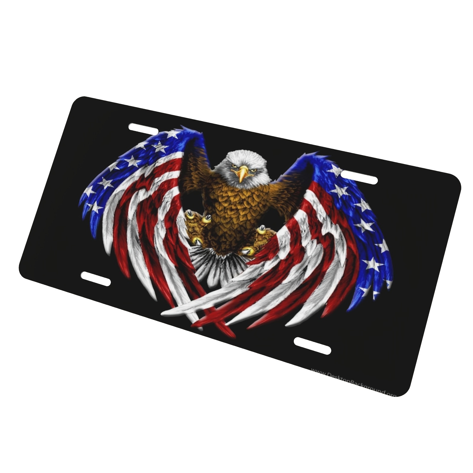 USA Patriotic Eagle American Flag Plaque D'immatriculation En Aluminium  Pour Voiture Plaque D'immatriculation Avant En Métal Décoratif Avec 4 Trous Plaque  D'immatriculation De Voiture 6x12 Pouces - Temu France