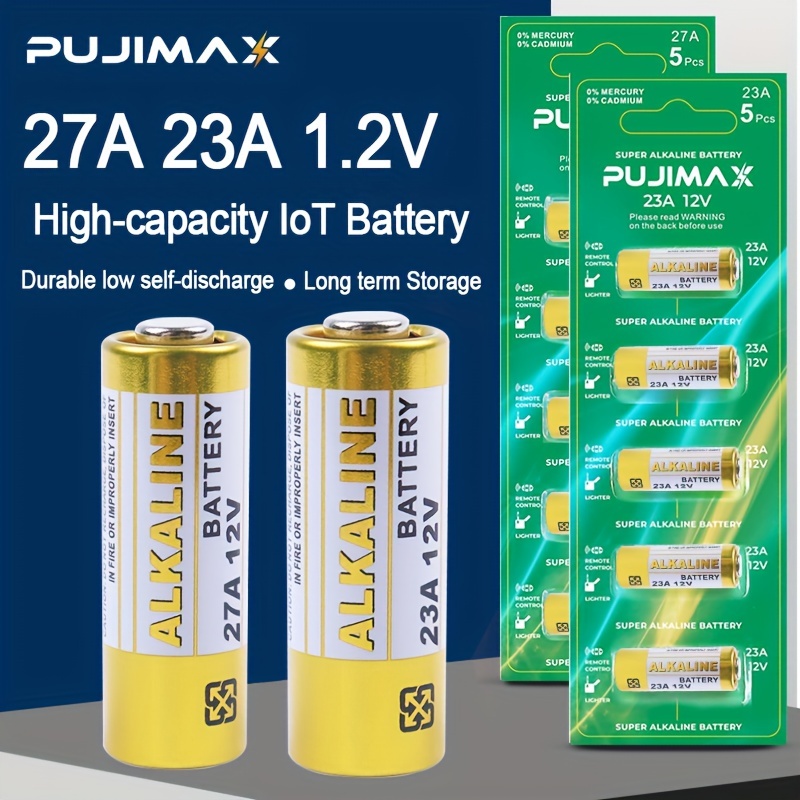 Pujimax 5pcs 12v Alkaline batterie A23 23a 23ga A23s E23a - Temu