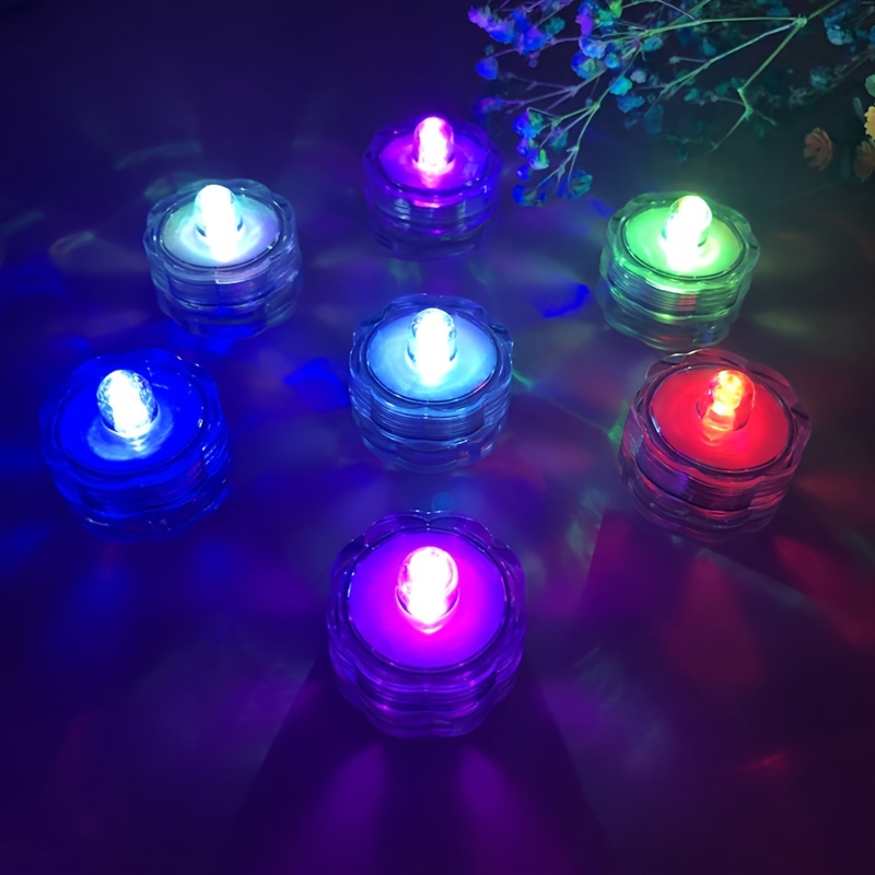 Mini Dive LED Light with Remote Control, Waterproof RGB Color Changing LED  Tea Light Battery Powered, Small LED Light for Pool, Vase, Fish Tank, Hot