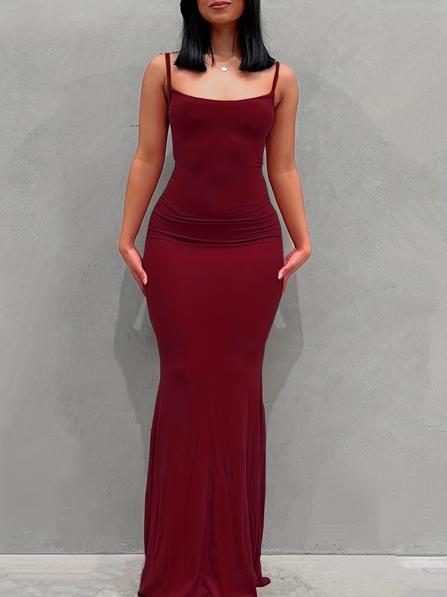 Women's Casual Lounge Slip Long Dress Sexy Sleeveless Backless Bodycon Maxi  Dresses 2023 Summer Slim Elegant