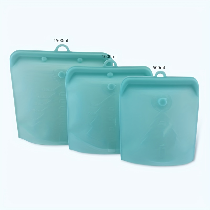 1500ml Fresh-keeping Silicone Bag Silicone Food Bag Foldable Food