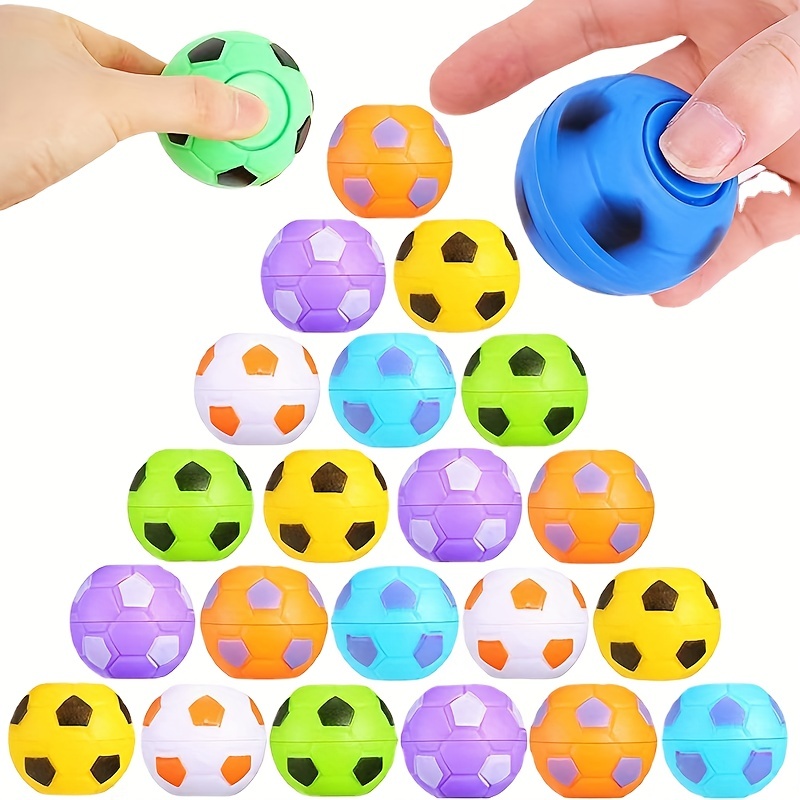 24 Pack Party Favors for Kids 8-12 4-8 Mini Soccer Ball Fidget Spinners  Bulk, Valentines Day Gifts Soccer Fidget Toys Goodie Bag Stuffers, Treasure