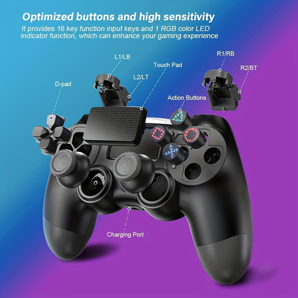 Manette de jeu mobile pour Iphone/android/pc/switch/ps4, jeux bruyants avec  joystick à effet Hall, manette de jeu gyroscopique à 6 axes
