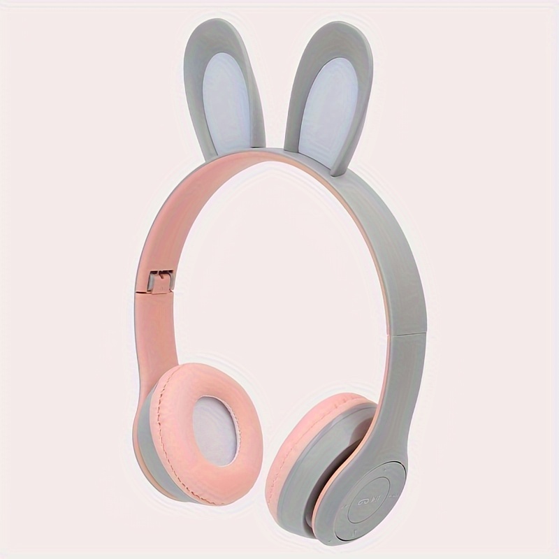  Kids Headphones, Cat Ear LED Light Up Bluetooth 5.0 Foldable  Wireless Gaming Headset for Kids Adult, Comfortable Built-in Mic Noise  Cancelling Over Ear Headphones(Pink) : Electronics